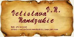 Velislava Mandžukić vizit kartica